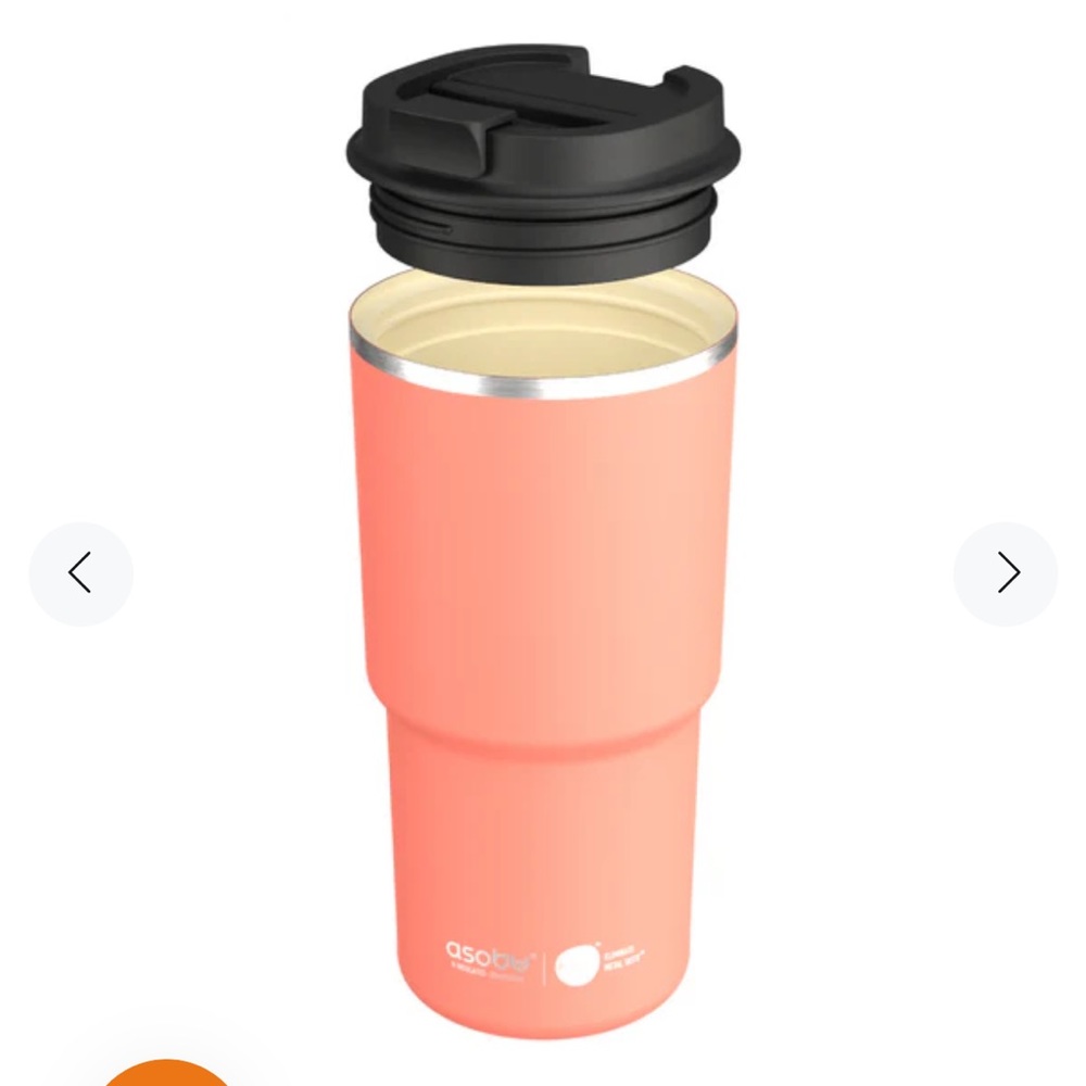 BNWT asobu ceramic lined metal travel cup in crabapple